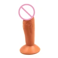 10cm Silikonlu Vantuzlu Dildo - Ten Rengi - Resim 10