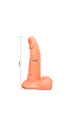 15.7 cm Strap-on Dildo - Belden Bağlamalı, İçi Dolu - Resim 2