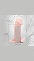 15 cm Uzatmalı Penis Kılıfı - Damarlı, Titreşimli, Ten Rengi - Resim 2