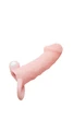 15 cm Uzatmalı Penis Kılıfı - Damarlı, Titreşimli, Ten Rengi - Resim 5
