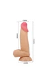 19.4 cm Realistik, Bükülebilir, Vantuz Tabanlı Dildo - Resim 2