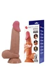 19.4 cm Realistik Dildo - Koyu Tenli, Bükülebilir, Vantuz Tabanlı - Resim 1