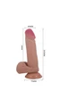 20.5 cm Gerçekçi Penis Dildo - Testisli, Vantuzlu, Damarlı - Resim 2