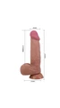 21.8 cm Ten Dokulu Realistik Dildo - Resim 2
