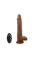 21 cm Kumandalı Realistik Penis Vibratör - 7 Titreşimli, 7 Döndürmeli, İtmeli - Resim 4