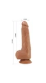 23.3 cm Sünnetsiz Realistik Dildo - Resim 2