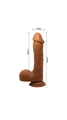 23.4 cm Damarlı Gerçekçi Dildo - Resim 2