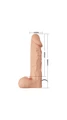 24 cm Belden Bağlamalı Strap-on Dildo - Realistik, İçi Dolu, Titreşimli - Resim 2