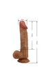 24 cm Realistik Dildo - Testis Damarlı, Gerçek Cilt Dokulu - Resim 2