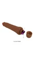 25 cm Realistik Dildo Vibratör, Kahverengi - Resim 4