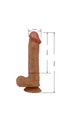 26 Cm Realistik Brown Penis Vibratör - Resim 2