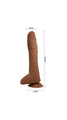 28 Cm Gerçekçi Kalın Vantuzlu Dildo - Kahverengi - Resim 2