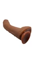 28 Cm Gerçekçi Kalın Vantuzlu Dildo - Kahverengi - Resim 6