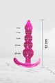 11.5cm Pembe Silikonlu 5 Boğumlu Plug - Resim 6