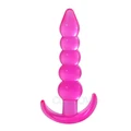 11.5cm Pembe Silikonlu 5 Boğumlu Plug - Resim 1