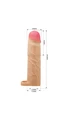 7.6 cm Premium Dolgulu Ten Rengi Silikonlu Penis Kılıfı - Resim 2