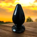9cm Vantuzlu Silikon Anal Plug - Siyah - Resim 3