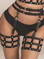 Deri Fantezi Vücut Harness - İç Giyim - Resim 3