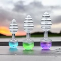 Boğumlu Led Işıklı Kumandalı Anal Vajinal Plug - Gümüş, 9,1 Cm - Resim 5