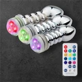 10,1 cm Küçük Boy Boğumlu LED Işıklı Kumandalı Anal Vajinal Plug - Gümüş - Resim 6