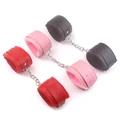 Fantezi BDSM Deri Kelepçe, Pink - Resim 6