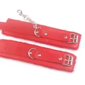 Fantezi Deri Kelepçe, Kırmızı - Bdsm - Resim 3