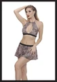 Leopar Desenli Bralet Takımı, Etekli - Resim 2