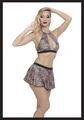 Leopar Desenli Bralet Takımı, Etekli - Resim 1