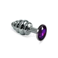 Medium Gümüş Özel Boğumlu Metal Anal Plug, 8.2 cm - Resim 2