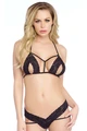 Siyah İç Çamaşır Takımı, Göğüs Bölgesi Açık - Resim 1