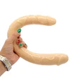 28 cm Small Çift Taraflı Realistik Lezbiyen Penis Dildo - Resim 2