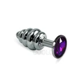 Gümüş Boğumlu Metal Anal Plug - Small, 7 Cm - Resim 1