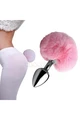 Tavşan Kuyruklu Renkli Ponpon Anal Tikaç - 7cm - Resim 15