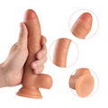 Ten Dokulu Sünnetsiz Realistik Vantuzlu Dildo - 19cm - Resim 6