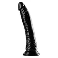 Vantuzlu Damarlı Ultra Gerçekçi Dildo, 22cm - Esmer Ten Rengi - Resim 1