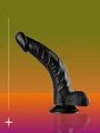 Realistik Vantuzlu Eğri Damarlı Dildo, 24 cm - Resim 4