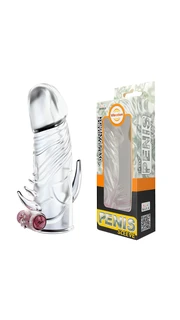 13 Cm Şeffaf Penis Kılıfı - Titreşimli, Klitoris Uyaricili