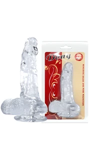 17 cm Şeffaf Jel Dokulu Damarlı Realistik Dildo