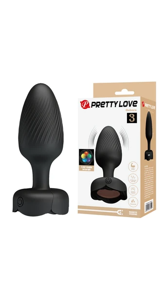 10cm Anal Vajinal Vibratör, 10 Fonksiyonlu, 5 Renk Işıklı