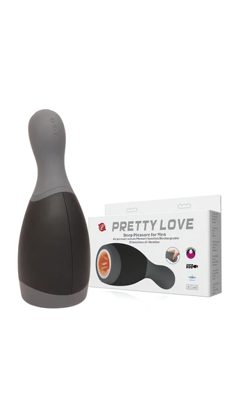 Süper Emiş Güçlü Mastürbatör - 12 Ritmik Titreşimli, Hava Basınç Sensörlü, Hafızalı, USB Şarjlı