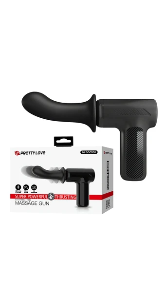 13.6 Cm Siyah Masaj Tabancası, 5 İtme Ayarlı