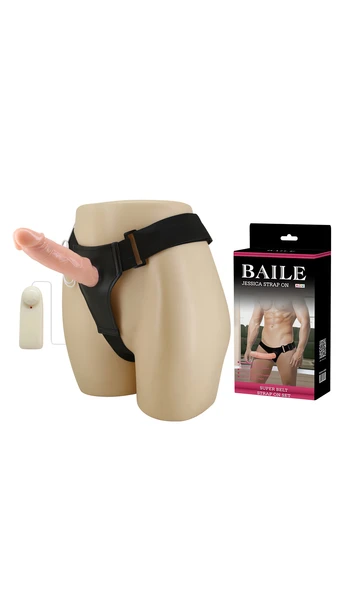 17 cm Titreşimli, Belden Bağlamalı Strapon Penis