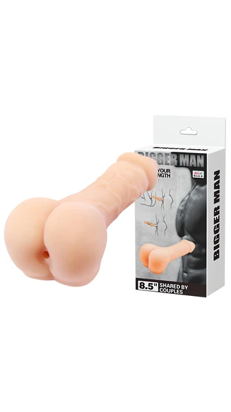 21,5 cm Realistik 2 Fonksiyonlu Mastürbatör - Dildo