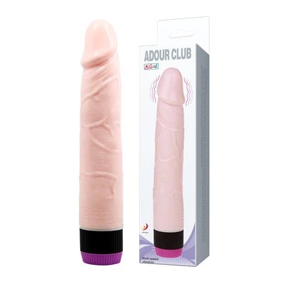 21.5 cm Realistik Ten Dokulu Penis Vibratör