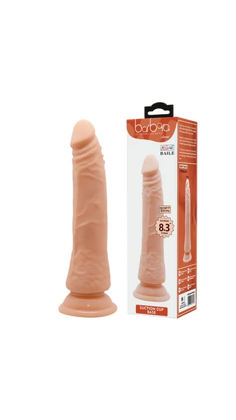 21 Cm Ten Rengi Realistik Damarlı Vantuzlu Dildo