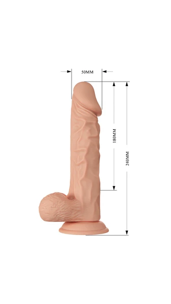 24 Cm Realistik Penis, Testis Damarlı, Gerçek Cilt Dokulu