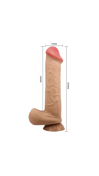 26 cm Ten Rengi Realistik Vantuzlu Dildo