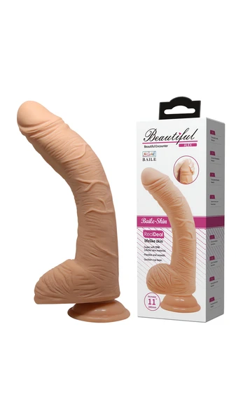 28 Cm Gerçekçi Kalın Vantuzlu Dildo