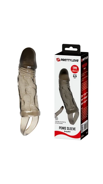 3 cm Dolgu Uzatmalı Siyah Penis Kılıfı