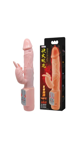 Rabbit Vibratör Masaj Aleti - 48℃ Isıtmalı, 4 Titreşimli, 4 Döndürmeli
